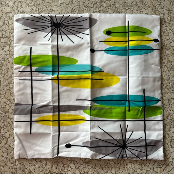 Mid Mod print pillow case cover hidden zipper cover only - Picture 6 of 6